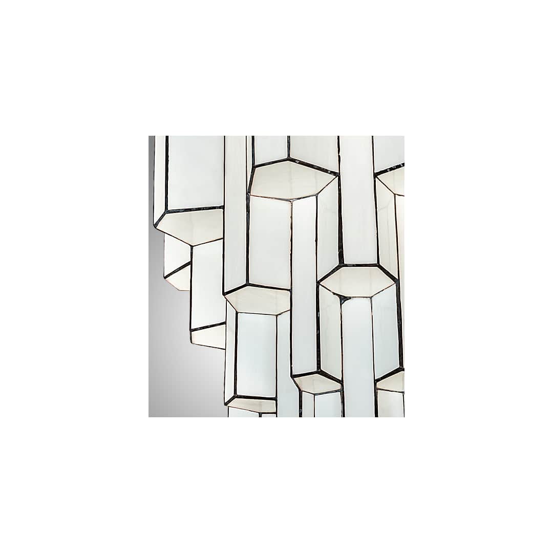 Paramount 24" Wide Flush Mount Waterfall Ceiling Fixture - Antique Iron Gate Finish - GU24 Bulb Base