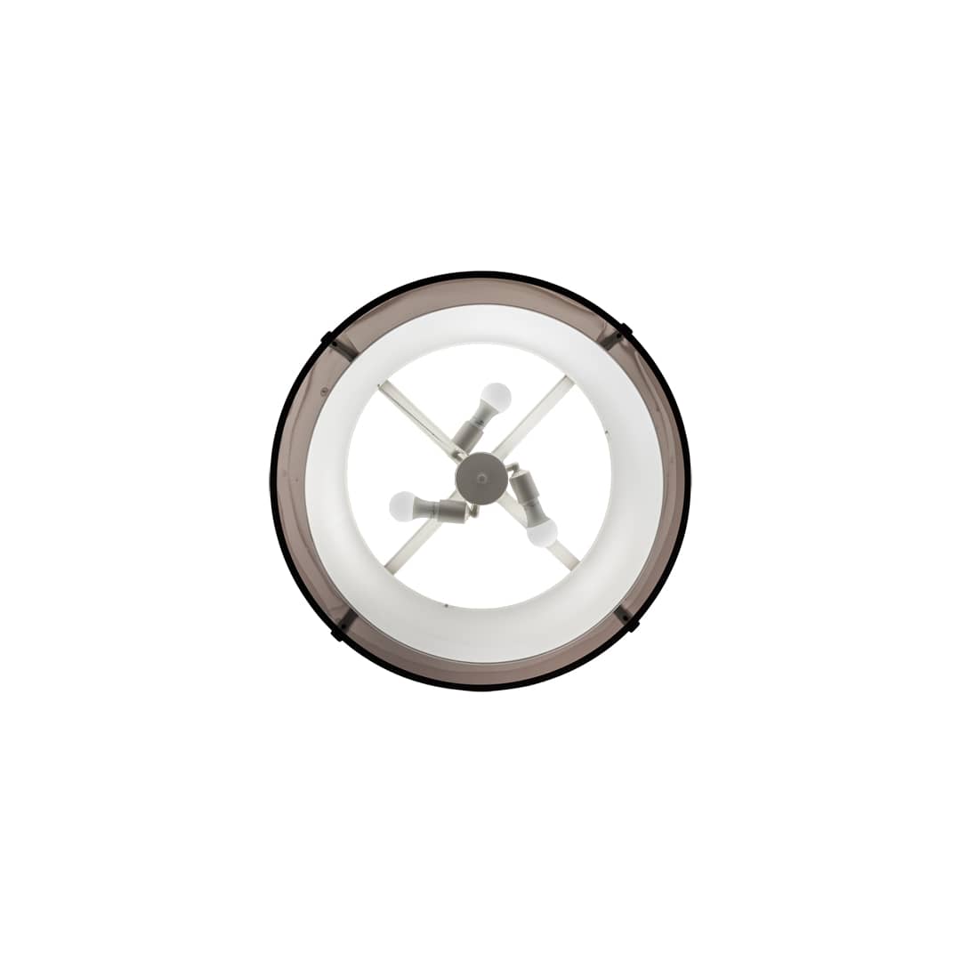 Cilindro 3 Light 30" Wide Semi-Flush Drum Ceiling Fixture - Flat Black Finish - GU24 Bulb Base