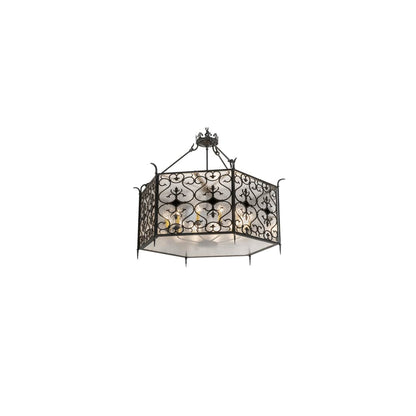12 Light 48" Wide Taper Candle Pendant