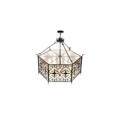 12 Light 48" Wide Taper Candle Pendant