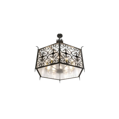 12 Light 48" Wide Taper Candle Pendant