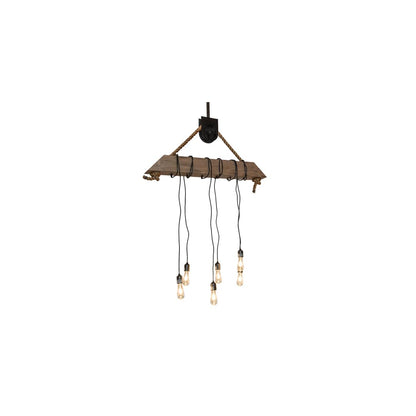 6 Light 44" Wide Taper Candle Linear Pendant