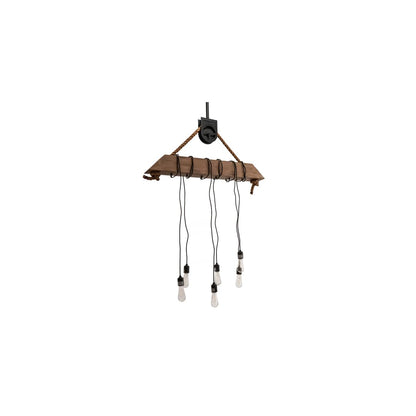 6 Light 44" Wide Taper Candle Linear Pendant