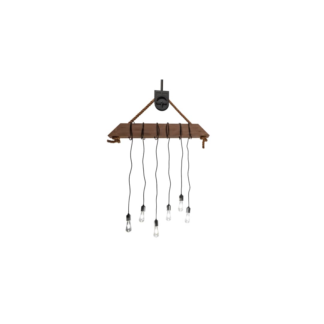 6 Light 44" Wide Taper Candle Linear Pendant