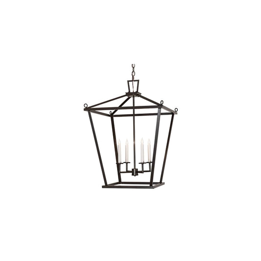 4 Light 34" Wide Taper Candle Pendant