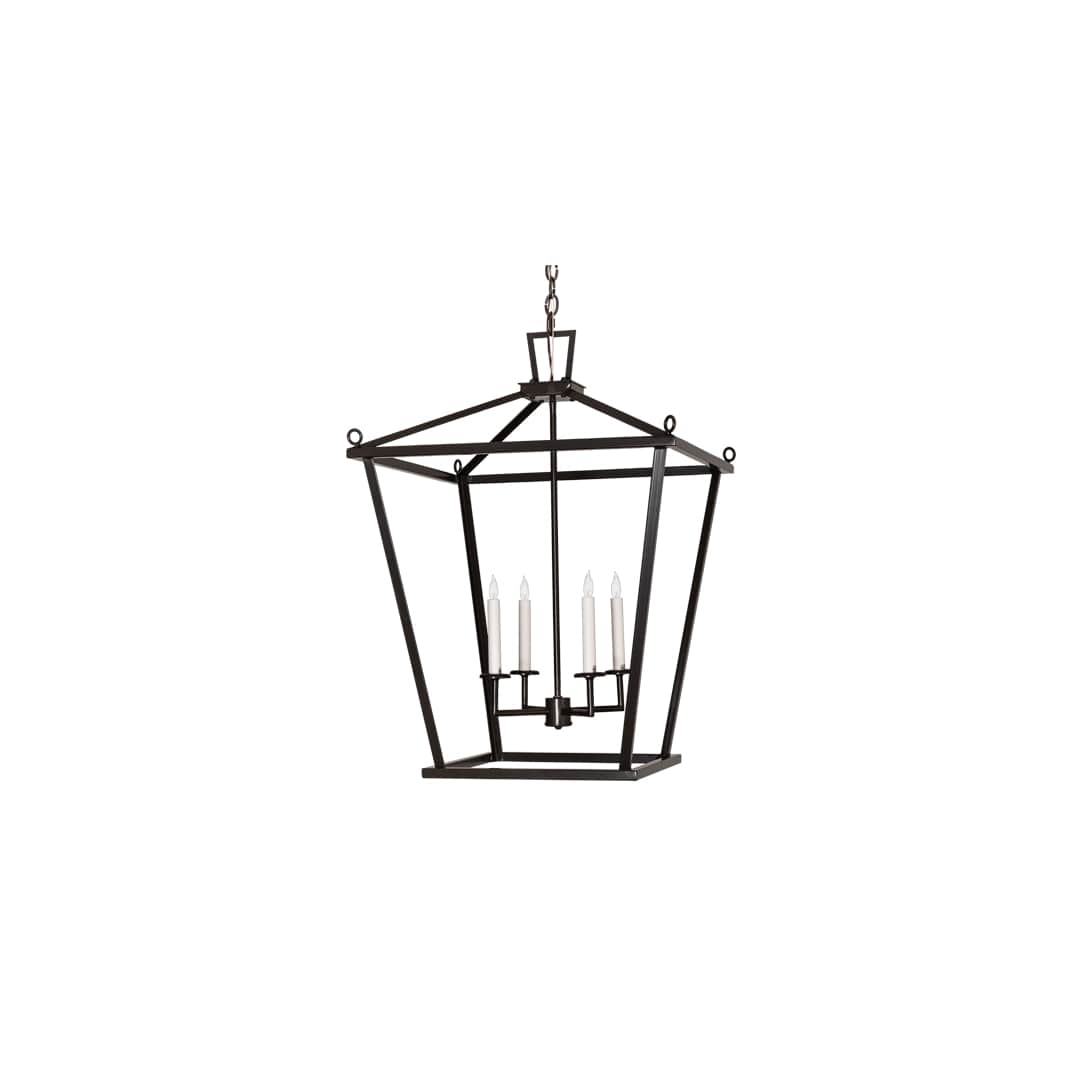 4 Light 34" Wide Taper Candle Pendant