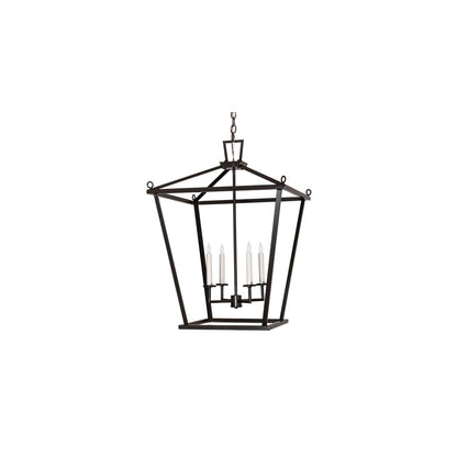 4 Light 34" Wide Taper Candle Pendant