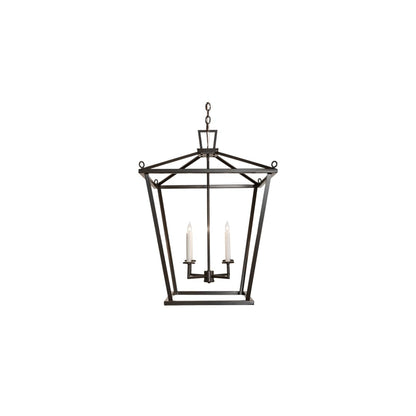 4 Light 34" Wide Taper Candle Pendant