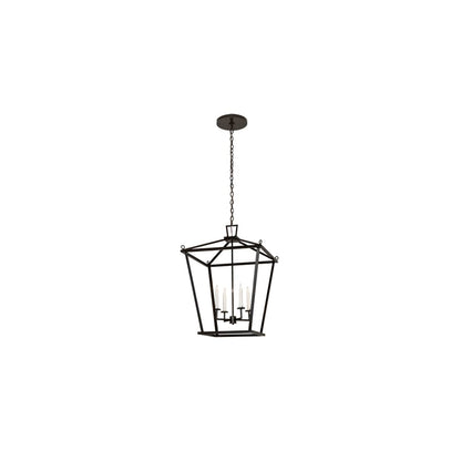 4 Light 34" Wide Taper Candle Pendant