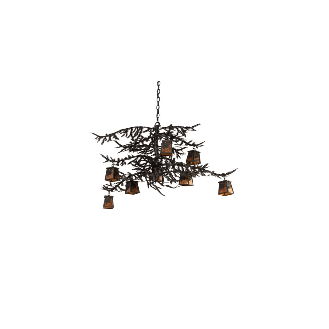 Long Pine Branch 8 Light 33" Wide Chandelier