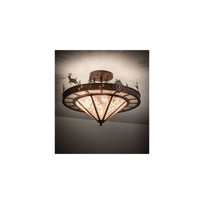 Wildlife 6 Light 32" Wide Semi-Flush Ceiling Fixture