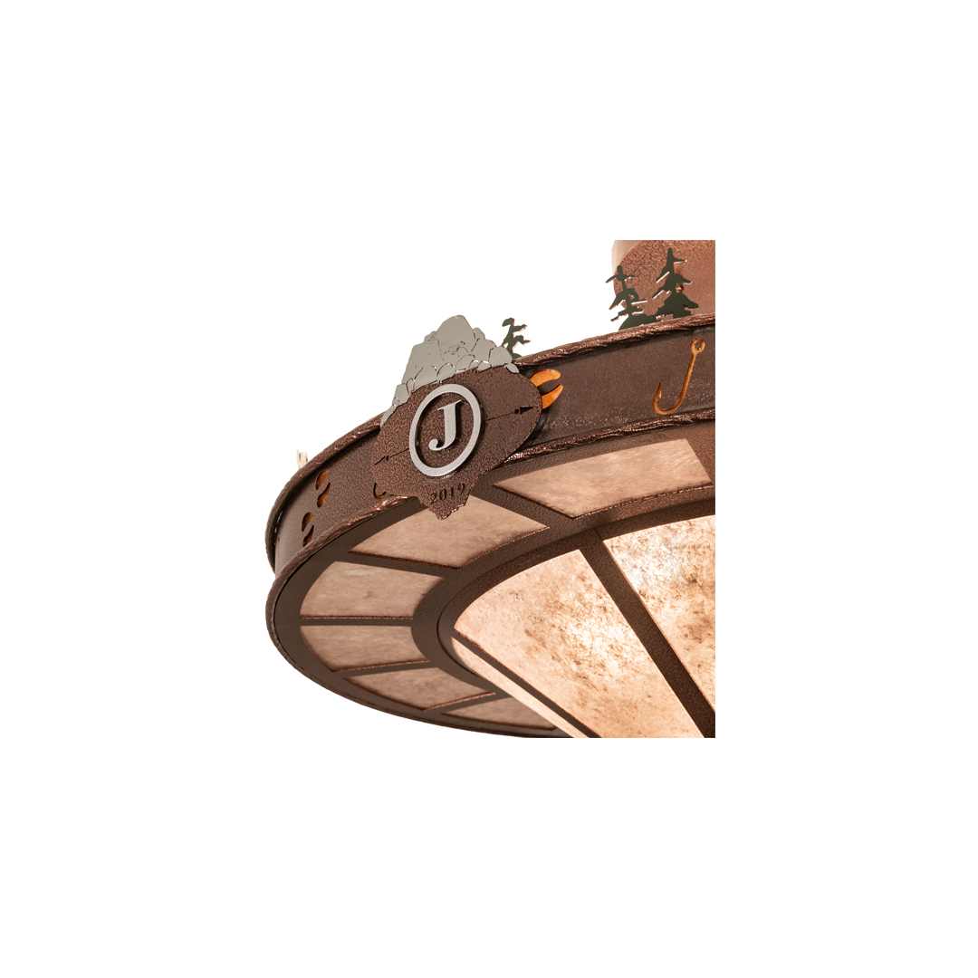 Wildlife 6 Light 32" Wide Semi-Flush Ceiling Fixture