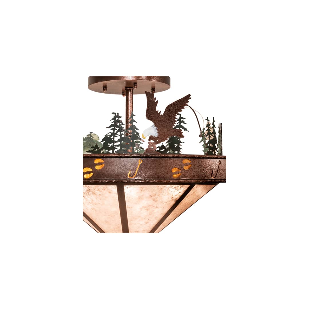 Wildlife 6 Light 32" Wide Semi-Flush Ceiling Fixture