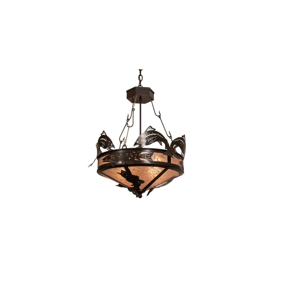 4 Light 24" Wide Abstract Pendant