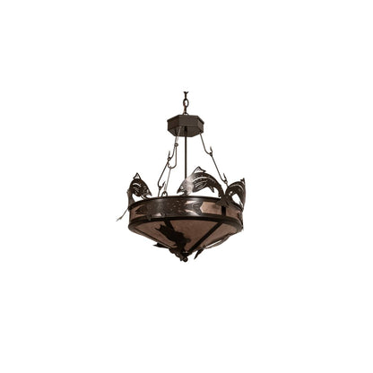 4 Light 24" Wide Abstract Pendant