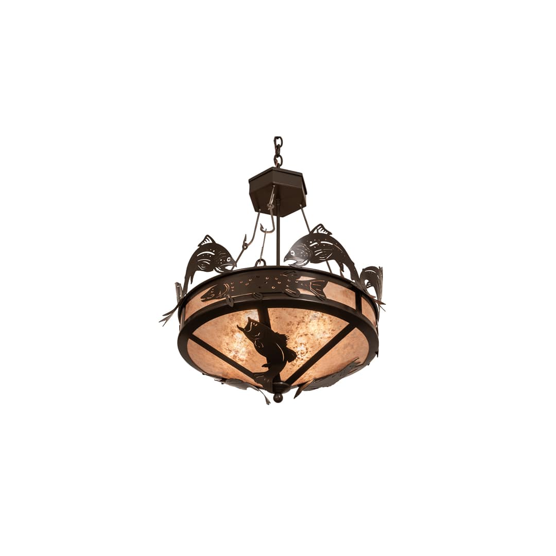 4 Light 24" Wide Abstract Pendant