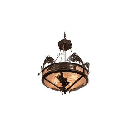 4 Light 24" Wide Abstract Pendant