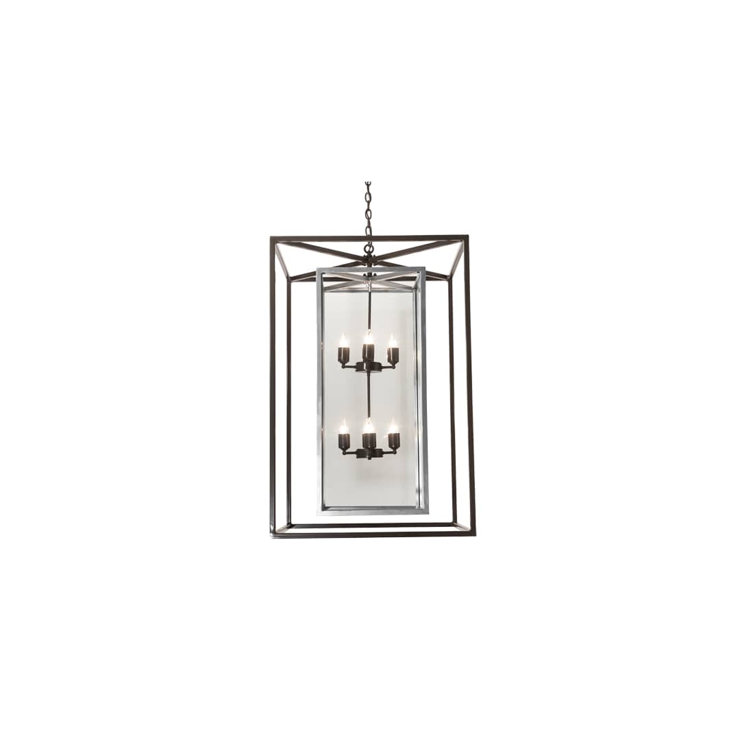 8 Light 40" Wide Taper Candle Pendant