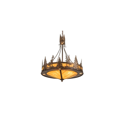 4 Light 30" Wide Abstract Pendant