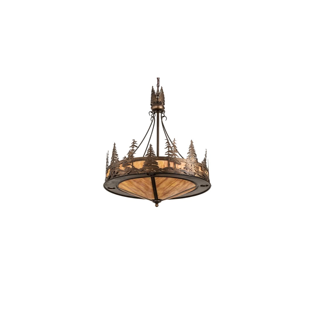 4 Light 30" Wide Abstract Pendant