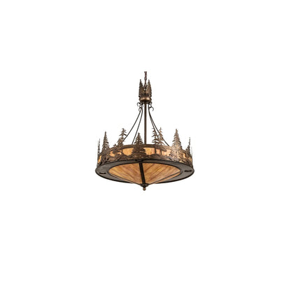 4 Light 30" Wide Abstract Pendant