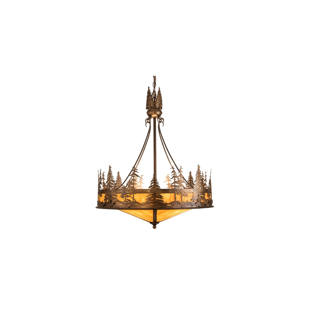 4 Light 30" Wide Abstract Pendant