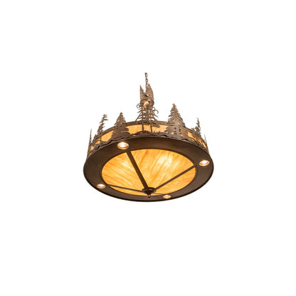 4 Light 30" Wide Abstract Pendant