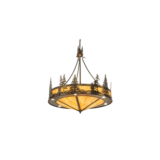 6 Light 41" Wide Abstract Pendant