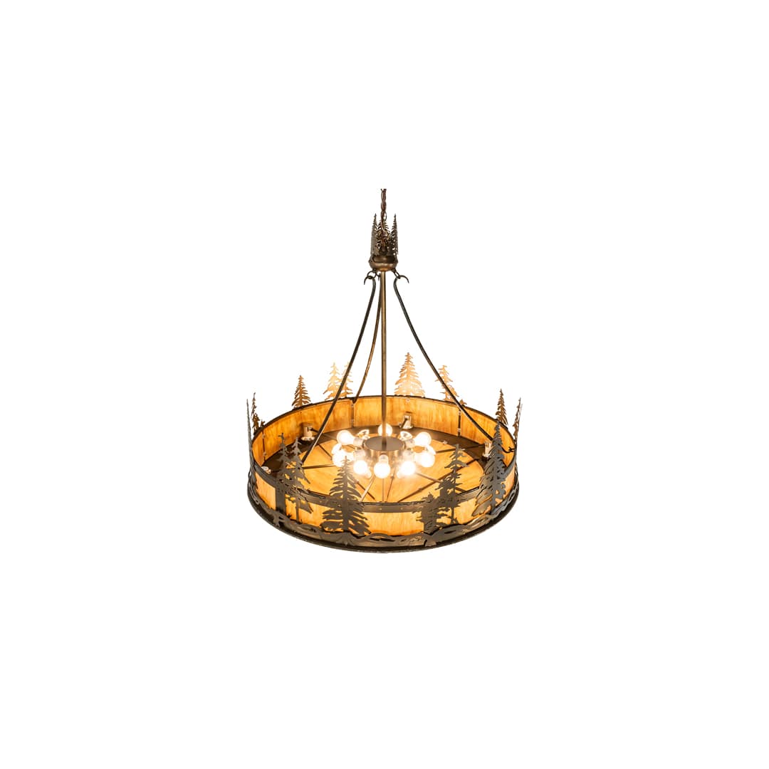 6 Light 41" Wide Abstract Pendant