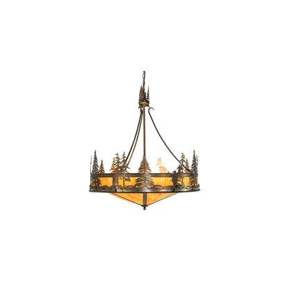 6 Light 41" Wide Abstract Pendant