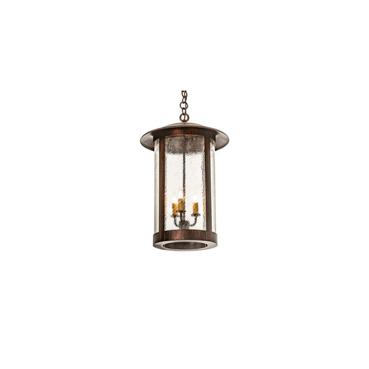 3 Light 14" Wide Taper Candle Pendant
