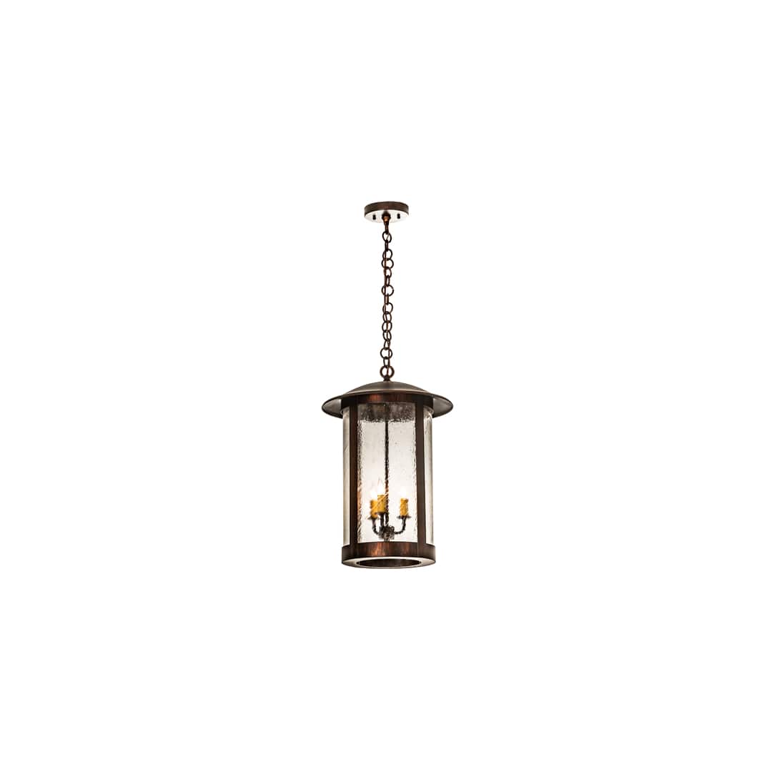 3 Light 14" Wide Taper Candle Pendant