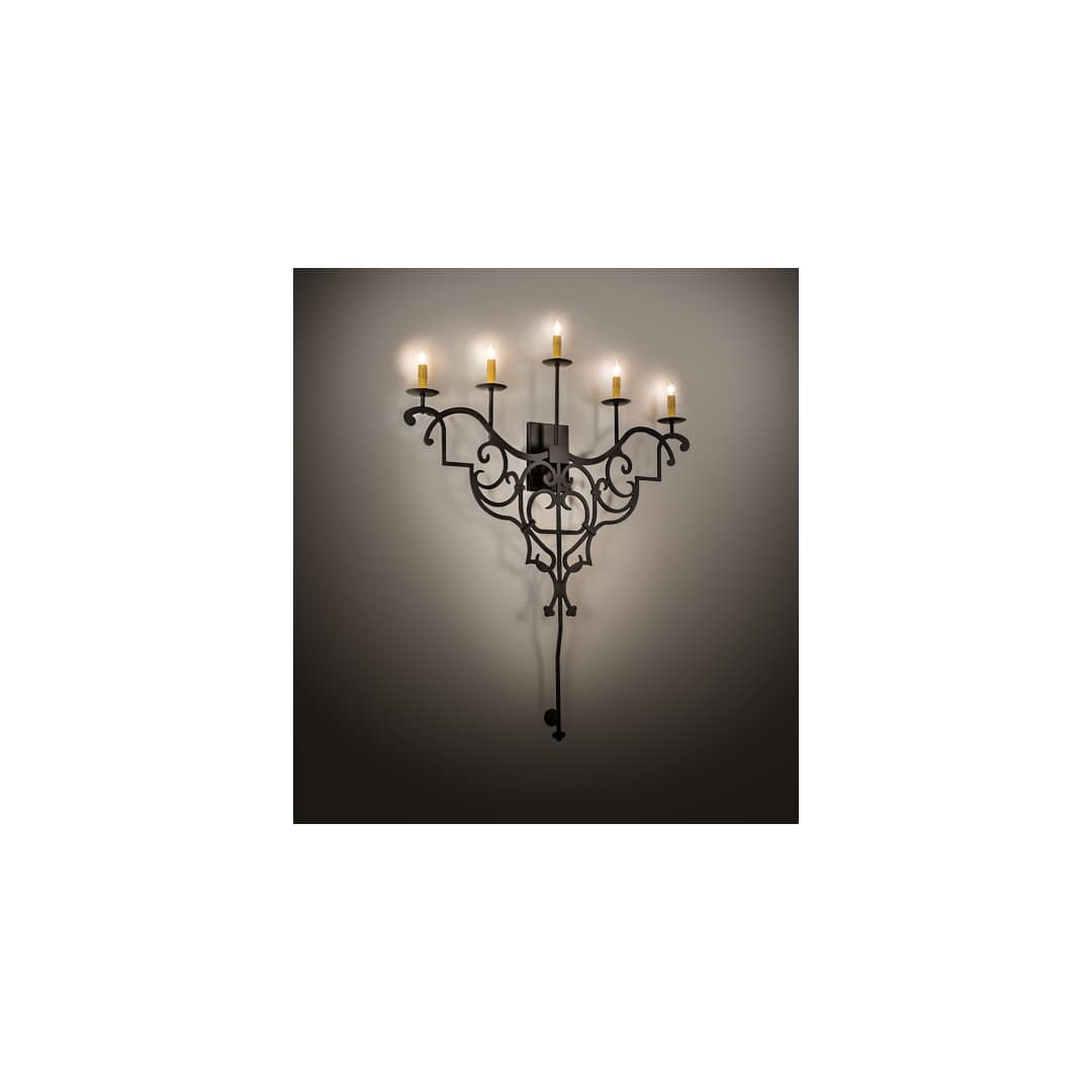 Fleur De Lys 5 Light 45" Tall Wall Sconce