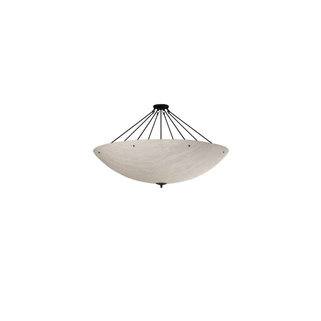 Madison 12 Light 60" Wide Semi-Flush Bowl Ceiling Fixture - Gilded Tobacco Finish