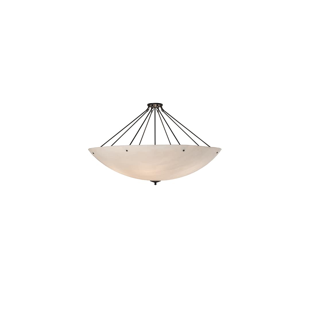 Madison 12 Light 60" Wide Semi-Flush Bowl Ceiling Fixture - Gilded Tobacco Finish