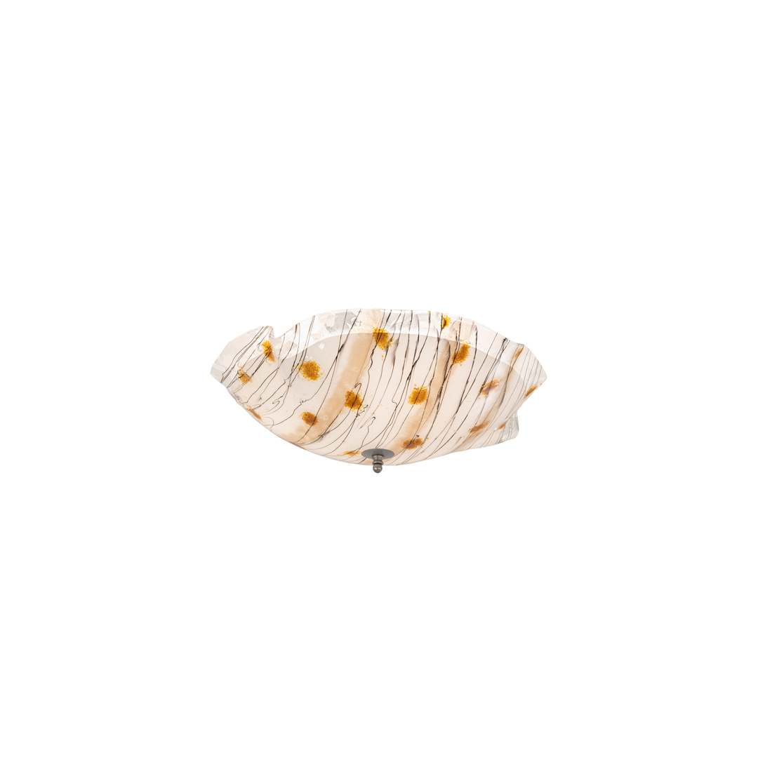 Metro Fusion 3 Light 24" Wide Semi-Flush Bowl Ceiling Fixture - Nickel Finish
