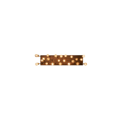22 Light 48" Wide Wood Linear Pendant