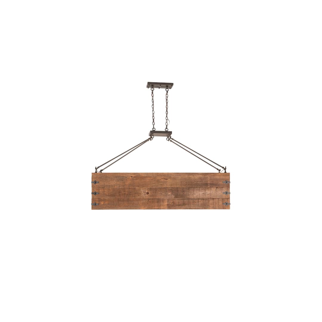 8 Light 18" Wide Wood Pendant