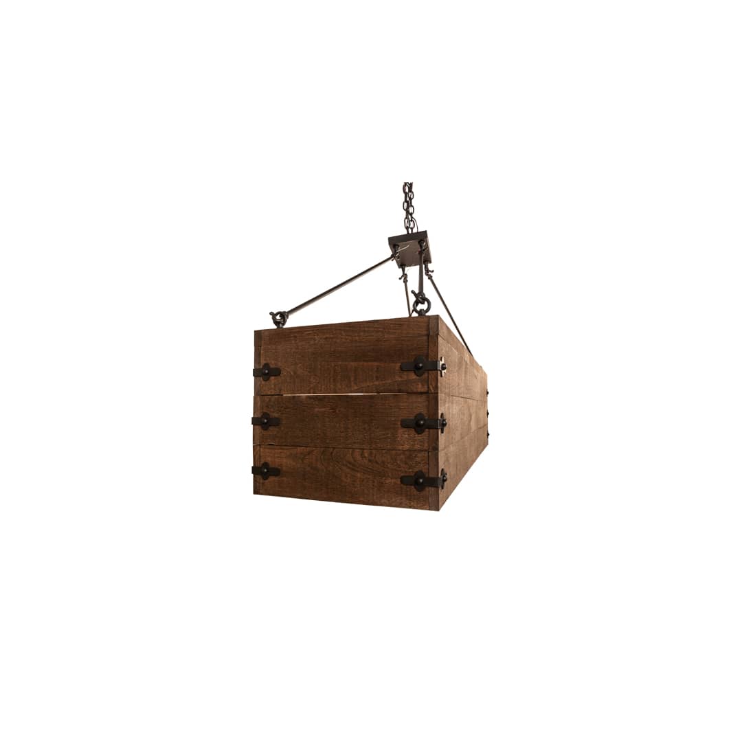 8 Light 18" Wide Wood Pendant