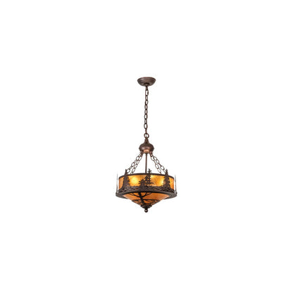 3 Light 16" Wide Abstract Pendant