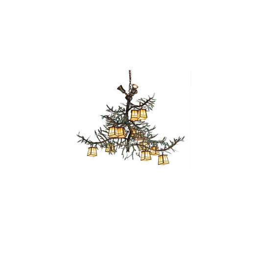 Long Pine Branch 12 Light 32" Wide Chandelier