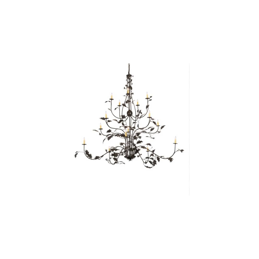 Oak Leaf 15 Light 72" Wide Taper Candle Style Chandelier