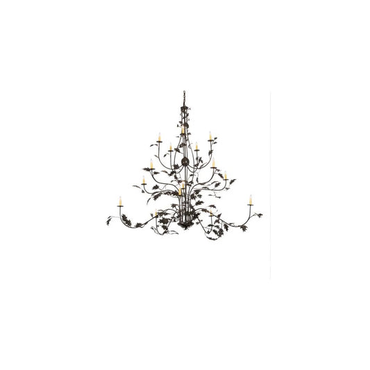 Oak Leaf 15 Light 72" Wide Taper Candle Style Chandelier
