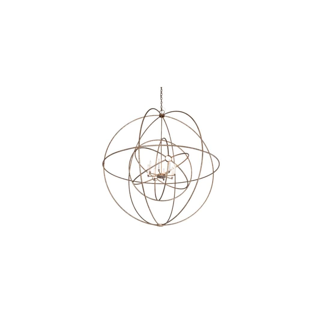 Atom Enerjisi 8 Light 60" Wide Taper Candle Globe Chandelier