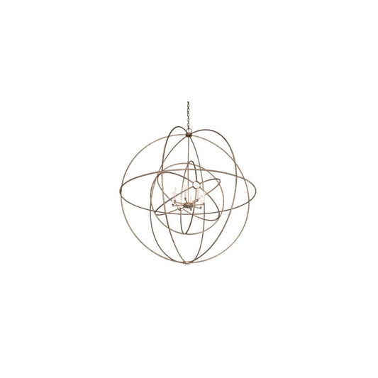 Atom Enerjisi 8 Light 60" Wide Taper Candle Globe Chandelier
