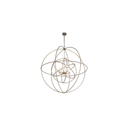 Atom Enerjisi 8 Light 60" Wide Taper Candle Globe Chandelier