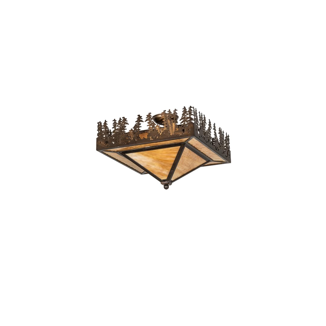 Pine Lake 2 Light 27" Wide Semi-Flush Ceiling Fixture