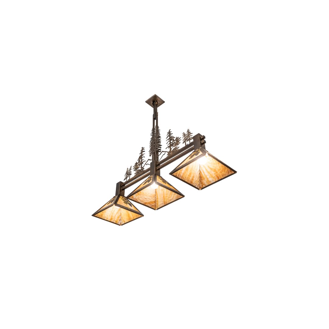 3 Light 45" Wide Linear Pendant