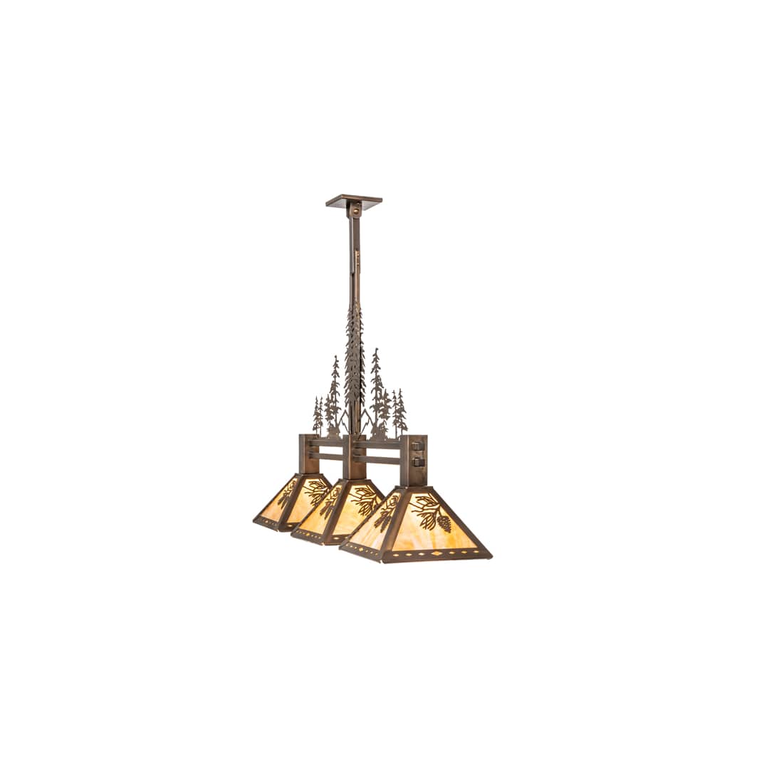 3 Light 45" Wide Linear Pendant