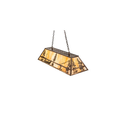 6 Light 48" Wide Billiard Linear Pendant